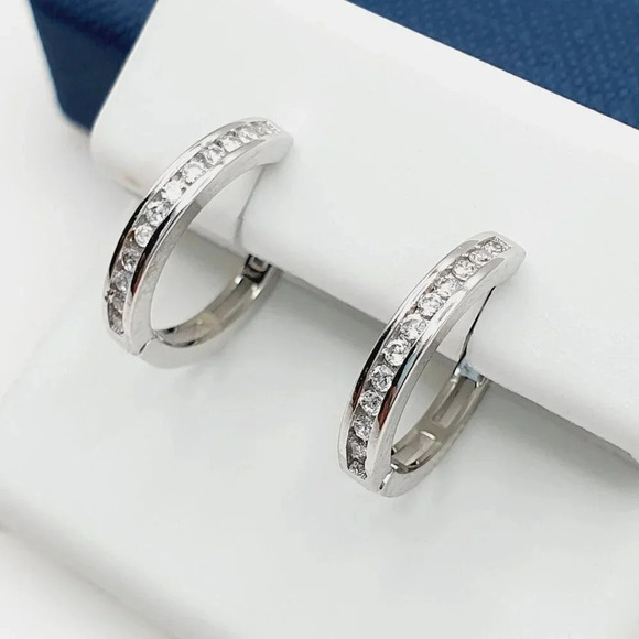 925 Sterling Silver Plated CZ Earrings INUS1BR035
